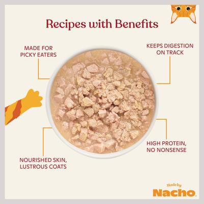 Show full view: Made by Nacho Cage Free Minced Chicken Recipe with Bone Broth Wet Cat Food, 2.5-oz cup, case of 10 slide 5 of 13