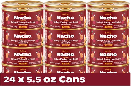 Show full view: Made by Nacho Cage-Free Turkey & Turkey Liver Recipe Minced Wet Cat Food, 5.5-oz can, case of 24 slide 4 of 12