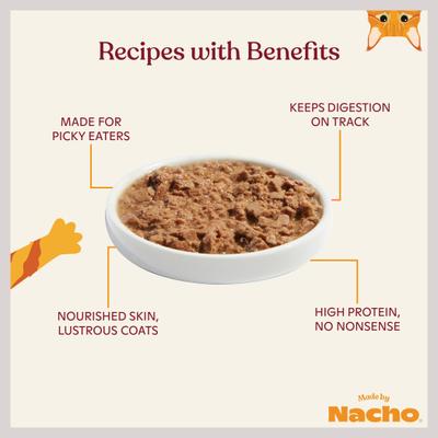 Show full view: Made by Nacho Cage-Free Turkey & Turkey Liver Recipe Minced Wet Cat Food, 5.5-oz can, case of 24 slide 5 of 12