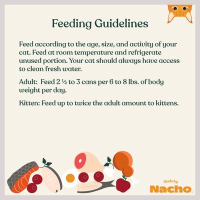 Show full view: Made by Nacho Chicken, Herring, Salmon & Turkey Variety Pack Grain-Free Pate Wet Cat Food, 5.5-oz can, case of 12 slide 10 of 12