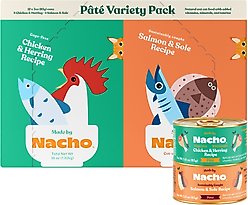 Made by Nacho Chicken, Herring & Salmon Variety Pack Grain-Free Pate Wet Cat Food, 3-oz can, case of 12