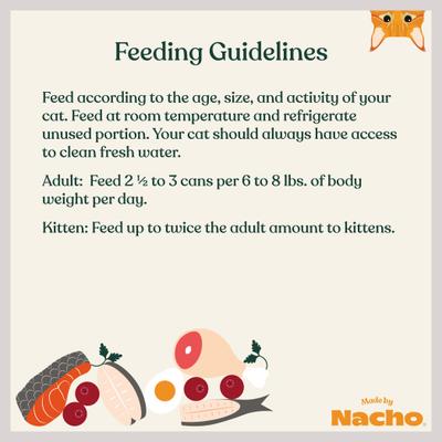 Show full view: Made by Nacho Chicken, Herring & Salmon Variety Pack Minced Wet Cat Food, 3-oz can, case of 12 slide 10 of 12