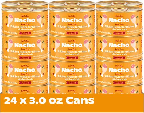 Show full view: Made by Nacho Chicken Recipe Minced Wet Kitten Food, 3-oz can, case of 24 slide 4 of 12