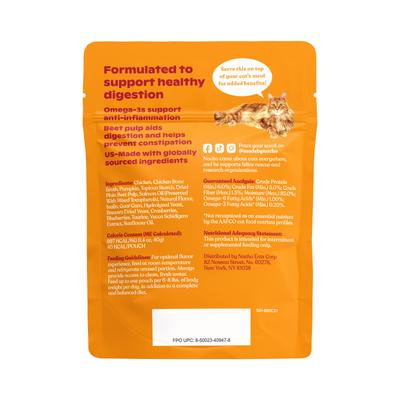 Show full view: Made by Nacho Digestive Support Cage-Free Chicken Puree with Bone Broth Wet Cat Food Topper, 1.4-oz pouch, bundle of 36 slide 6 of 9