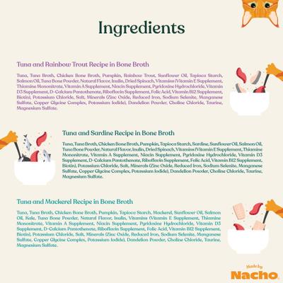 Show full view: Made by Nacho Flaked Fish Variety Pack Grain-Free Wet Cat Food, 3-oz can, case of 12 slide 7 of 11