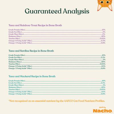 Show full view: Made by Nacho Flaked Fish Variety Pack Grain-Free Wet Cat Food, 3-oz can, case of 12 slide 8 of 11