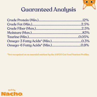Show full view: Made by Nacho Flaked Tuna & Bonito Recipe in Bone Broth Grain-Free Wet Cat Food, 3-oz can, case of 12 slide 7 of 10