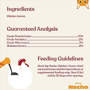 Made by Nacho Freeze-Dried Chicken Breast Cat Treats, 0.9-oz pouch