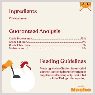Show full view: Made by Nacho Freeze-Dried Chicken Breast Cat Treats, 0.9-oz pouch slide 7 of 10