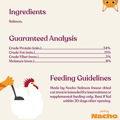 Show full view: Made by Nacho Freeze-Dried Wild Alaskan Salmon Cat Treats, 0.7-oz pouch slide 7 of 10