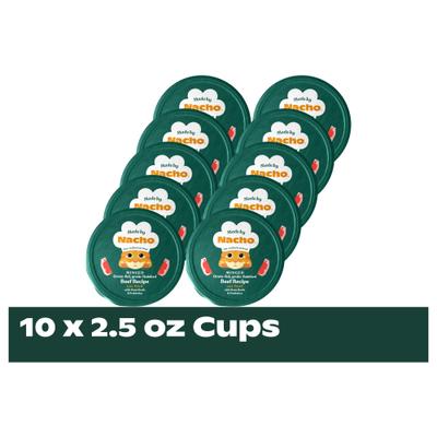 Show full view: Made by Nacho Grass Fed, Grain-Finished Minced Beef Recipe with Bone Broth Wet Cat Food, 2.5-oz cup, case of 10 slide 4 of 13