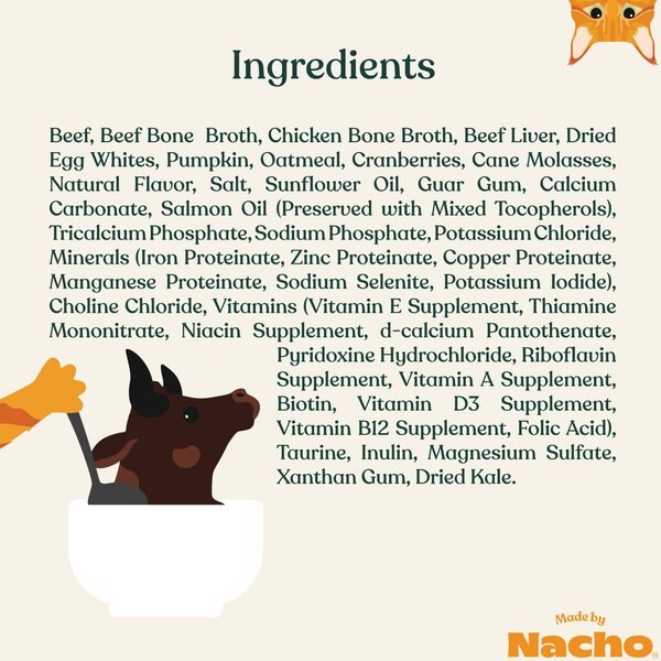 Made by Nacho Grass Fed, Grain-Finished Minced Beef Recipe with Bone Broth Wet Cat Food