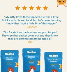 Made by Nacho Immune Support Cage-Free Chicken Puree with Bone Broth Wet Cat Food Topper, 1.4-oz pouch, case of 18 slide 2 of 9