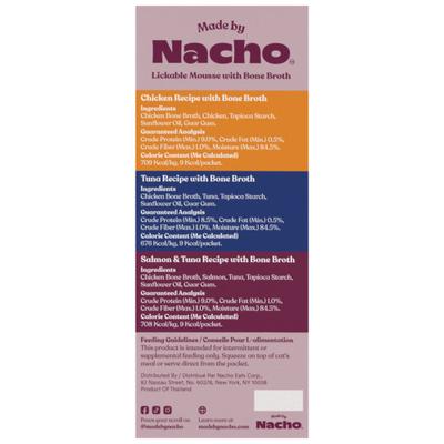 Show full view: Made by Nacho Mousse Variety Pack Grain-Free Lickable Cat Treats, 0.5-oz pouch, case of 12 slide 4 of 9
