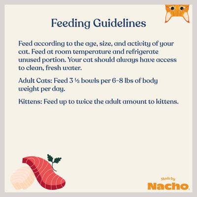 Show full view: Made by Nacho Sustainably Caught Diced Tuna & Cod Recipe with Bone Broth Grain-Free Wet Cat Food, 2.5-oz cup, case of 10 slide 10 of 12