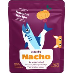 Made by Nacho Sustainably Caught Salmon Recipe Cuts in Gravy with Bone Broth Wet Cat Food, 3-oz pouch, case of 12