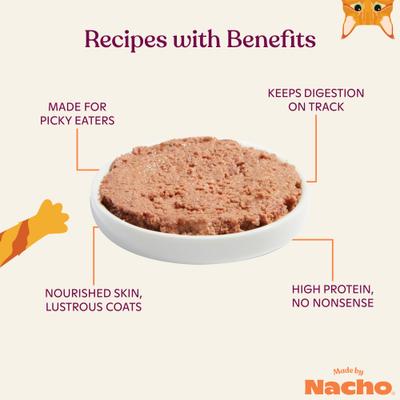 Show full view: Made by Nacho Sustainably Caught Salmon & Sole Recipe Grain-Free Pate Wet Cat Food, 5.5-oz can, case of 24 slide 5 of 12