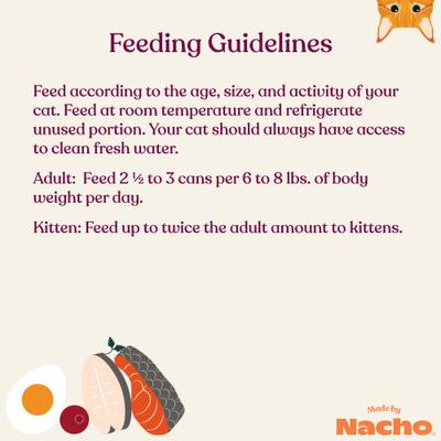 Show full view: Made by Nacho Sustainably Caught Salmon & Sole Recipe with Bone Broth Minced Wet Cat Food, 3-oz can, case of 24 slide 10 of 12