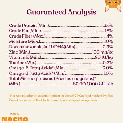 Show full view: Made by Nacho Sustainably Caught Salmon, Whitefish & Pumpkin Recipe with Freeze-Dried Chicken Liver Dry Cat Food, 10-lb bag slide 9 of 13