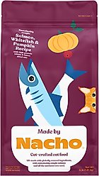 Made by Nacho Sustainably Caught Salmon, Whitefish & Pumpkin Recipe with Freeze-Dried Chicken Liver Dry Cat Food, 4-lb bag + Cuts In Gravy Recipes with Bone Broth Variety Pack Wet Food slide 2 of 9