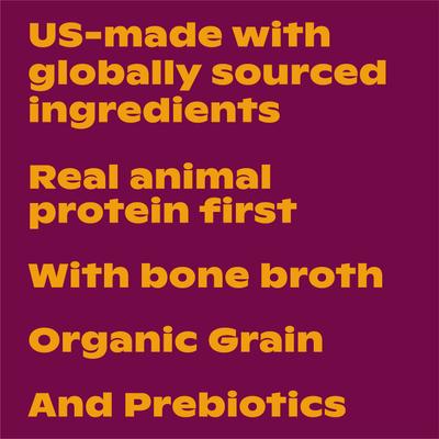 Show full view: Made by Nacho Sustainably Caught Salmon, Whitefish & Pumpkin Recipe with Freeze-Dried Chicken Liver Dry Cat Food, 4-lb bag + Cuts In Gravy Recipes with Bone Broth Variety Pack Wet Food slide 8 of 9