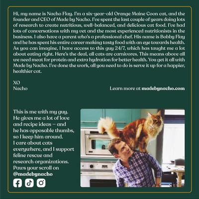 Show full view: Made by Nacho Sustainably Caught Salmon, Whitefish & Pumpkin Recipe with Freeze-Dried Chicken Liver Dry Cat Food, 4-lb bag + Cuts In Gravy Recipes with Bone Broth Variety Pack Wet Food slide 9 of 9