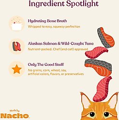 Made by Nacho Tuna & Salmon Recipe Grain-Free Lickable Cat Treats, 0.5-oz pouch, case of 12 slide 2 of 6