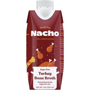 Made by Nacho Turkey Bone Broth Grain- Free Wet Cat Food Topper, 11-oz carton