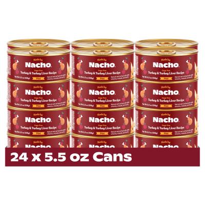 Show full view: Made by Nacho Turkey & Turkey Liver Recipe Grain-Free Pate Wet Cat Food, 5.5-oz can, case of 24 slide 4 of 12