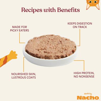 Show full view: Made by Nacho Turkey & Turkey Liver Recipe Grain-Free Pate Wet Cat Food, 5.5-oz can, case of 24 slide 5 of 12