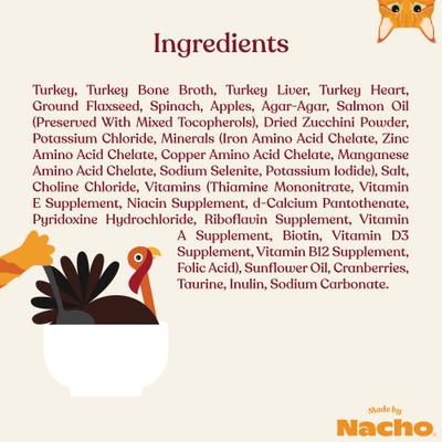 Show full view: Made by Nacho Turkey & Turkey Liver Recipe Grain-Free Pate Wet Cat Food, 5.5-oz can, case of 24 slide 8 of 12