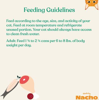 Show full view: Made by Nacho WIld-Caught Chicken & Herring Recipe Grain-Free Pate Wet Cat Food, 3-oz can, case of 6 slide 9 of 11