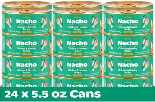 Show full view: Made by Nacho Wild-Caught Chicken & Herring Recipe Grain-Free Pate Wet Cat Food, 5.5-oz can, case of 24 slide 4 of 12