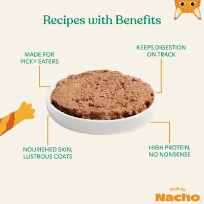 Show full view: Made by Nacho Wild-Caught Chicken & Herring Recipe Grain-Free Pate Wet Cat Food, 5.5-oz can, case of 24 slide 5 of 12