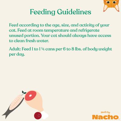 Show full view: Made by Nacho Wild-Caught Chicken & Herring Recipe Grain-Free Pate Wet Cat Food, 5.5-oz can, case of 24 slide 10 of 12