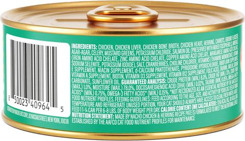 Show full view: Made by Nacho Wild-Caught Chicken & Herring Recipe Grain-Free Pate Wet Cat Food, 5.5-oz can, case of 6 slide 3 of 11