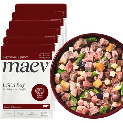 Maev Maev Weight & Digestion Fresh Frozen Raw Human-Grade Beef Dog Food, 30-lb bundle