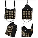Majestic Ally 1200D Nylon Front Mesh Slow Feeder Horse Hay Bag, Black
