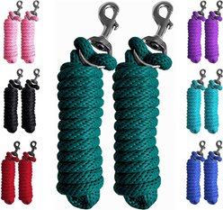 Majestic Ally Heavy Duty Bolt Snap Poly Horse Lead, 2 count, Hunter Green