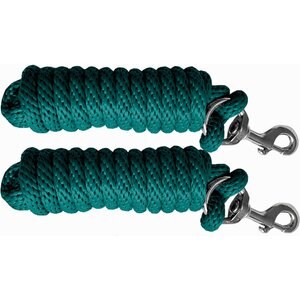 Majestic Ally Heavy Duty Bolt Snap Poly Horse Lead, 2 count, Hunter Green