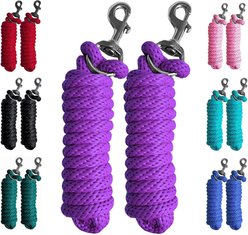 Majestic Ally Heavy Duty Bolt Snap Poly Horse Lead, 2 count, Purple