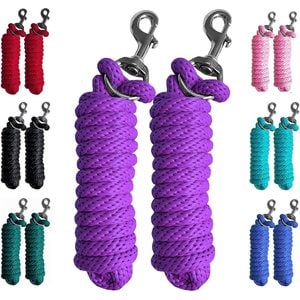 Majestic Ally Heavy Duty Bolt Snap Poly Horse Lead, 2 count, Purple