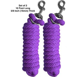 Majestic Ally Heavy Duty Bolt Snap Poly Horse Lead, 2 count, Purple