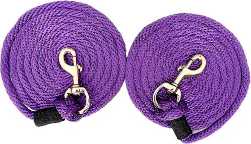 Show full view: Majestic Ally Heavy Duty Bolt Snap Poly Horse Lead, 2 count, Purple slide 4 of 4