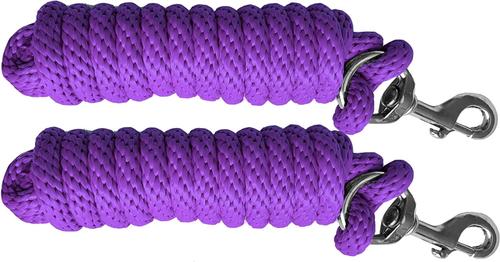 Show full view: Majestic Ally Heavy Duty Bolt Snap Poly Horse Lead, 2 count, Purple slide 3 of 4