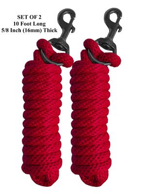 Show full view: Majestic Ally Heavy Duty Bolt Snap Poly Horse Lead, 2 count, Red slide 2 of 4