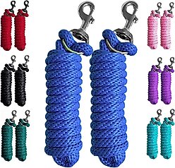 Majestic Ally Heavy Duty Bolt Snap Poly Horse Lead, 2 count, Royal Blue