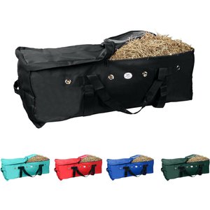 Majestic Ally Heavy Duty Horse Hay Bale Bag, Black, Large