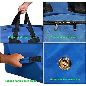 Majestic Ally Heavy Duty Horse Hay Bale Bag, Black, Large