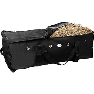 Majestic Ally Heavy Duty Horse Hay Bale Bag, Black, Large